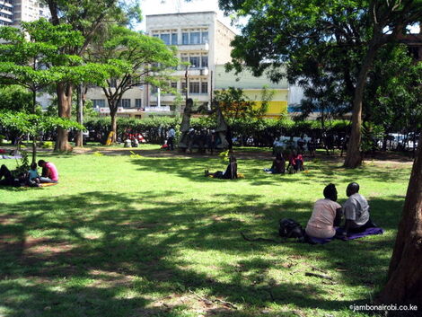 A file image of Nairobi residents at Jivanjee Gardens