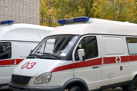 A file image of a branded ambulance ready for operations
