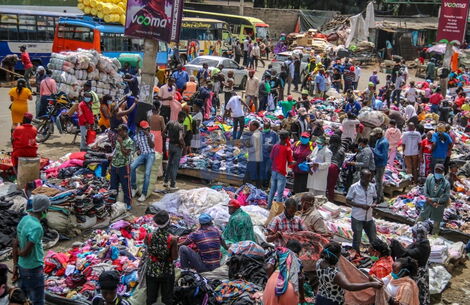A file image of traders at Gikomba market.