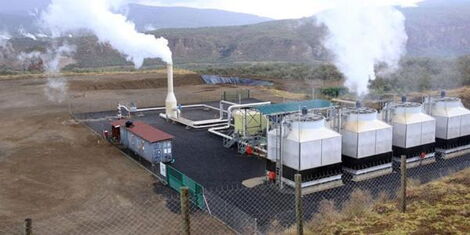 A geothermal power plant.