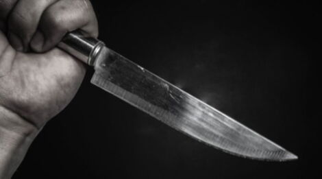 A hand holding a knife