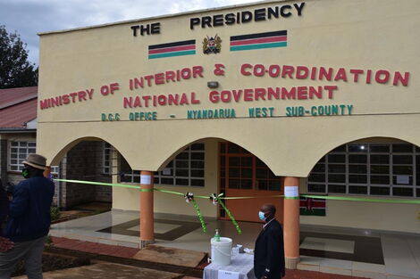 A new office of the Interior Ministry being launched in Nyandarua.