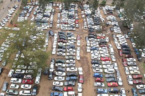 A parking lot in Nairobi.