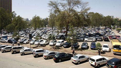 A parking lot in Nairobi.