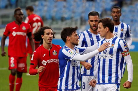 A past match between Real Sociedad and Getafe