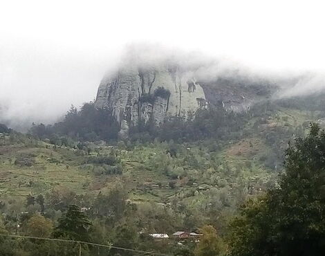 A photo of a rocky hill in Taita Taveta County.
