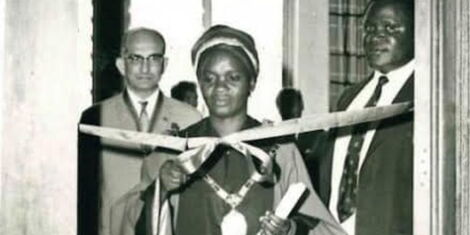 A photo of the late Mama Grace Onyango during her days as Kisumu Mayor.
