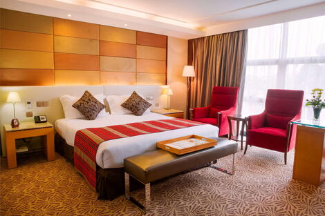 A picture of a hotel room in Nairobi.