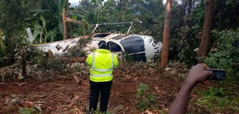 A plane crash at Kaithe Kithoka in Meru County.