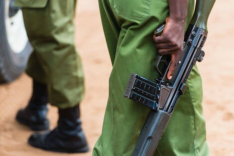 A file image of an armed police officer.