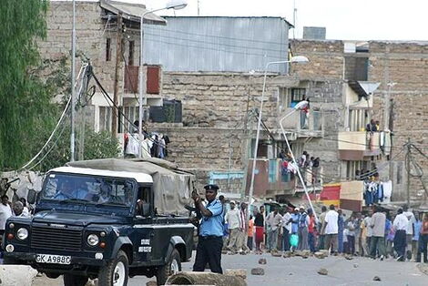 A police operation underway in Kayole.