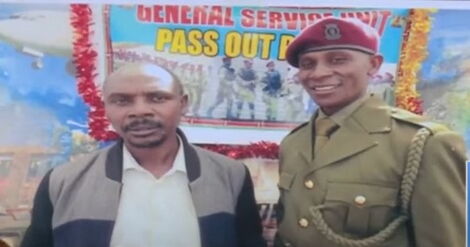 A screen grab of Heziron Onwong'a (left) and his late brother Harrison Onywoki (right)