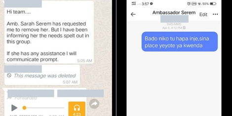 A screenshot of a conversation with a Kenyan stuck in China, April 9, 2020.