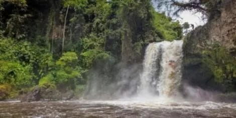 A section of the Nyamindi River in Kirinyaga County