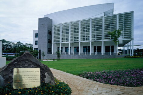 An exterior image of the US Embassy in Gigiri, Nairobi.