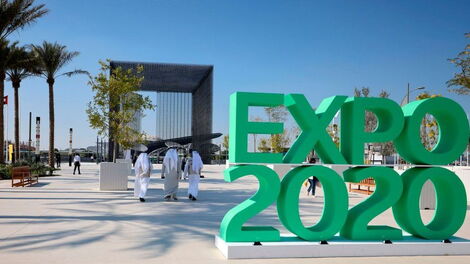 Signage showing Expo Dubai 2020