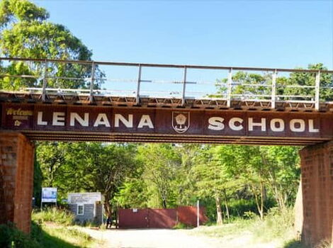 A signage showing Lenana High School