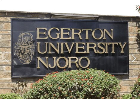 A signpost showing Egerton University