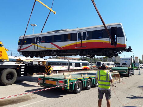 A train wagon at the Port of Mombasa