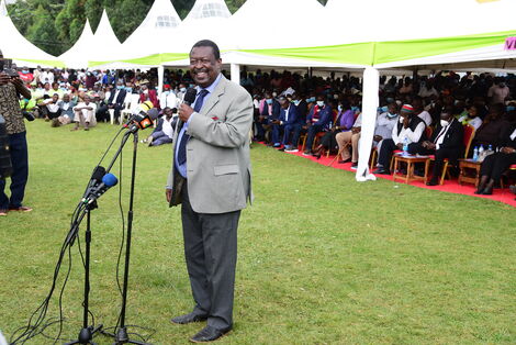 ANC Party Leader Musalia Mudavadi Addressing Residents of Nandi County on Tuesday, August 31.