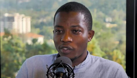 Kenya Wall Street Founder and CEO, Erick Asuma during an interview on YouTube