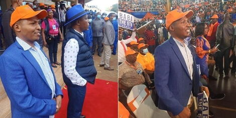 Lamu West Parliamentary aspirant Abdirashid Mwaura at the KICC for the Azimio la Umoja NDC on Saturday, March 12, 2022.