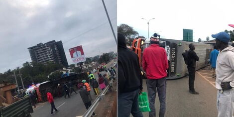 A Super Metro bus was involved in an accident at the Expressway entrance along Waiyaki Way on Wednesday, July 6, 2022.
