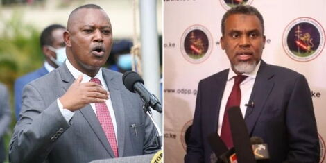 Acollage of DCI Boss George Kinoti (l) and DPP Noordin Haji