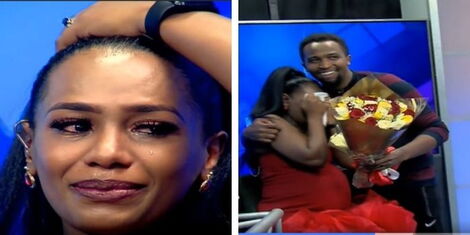 Actor Pascal Tokodi Surprises his wife, Grace Ekiripa on live TV on Sunday, March 27, 2022..jpg