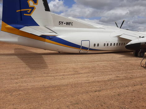 An image of a crashed plane 