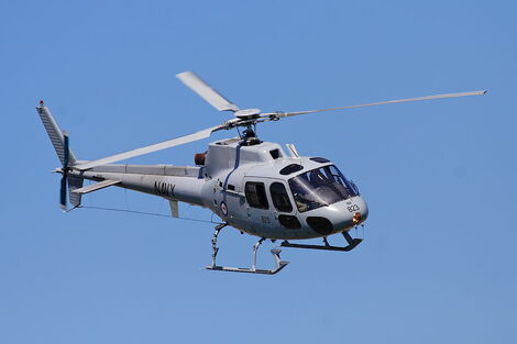 Eurocopter AS350B2 pictured mid-air