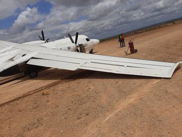 An image of a crashed plane 