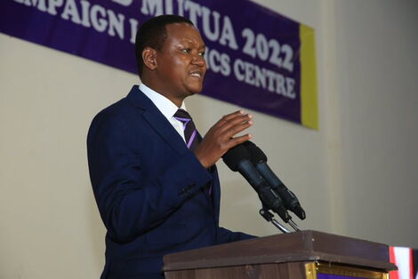 Machakos Governor Alfred Mutua when he launched his 2022 Presidential bid on September 6, 2020