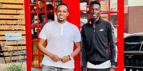 Aspiring politician Alinur Mohammed and Kisumu-based hawker Sande Mayau meet at Hurlingam, Nairobi, on Friday, September 17.