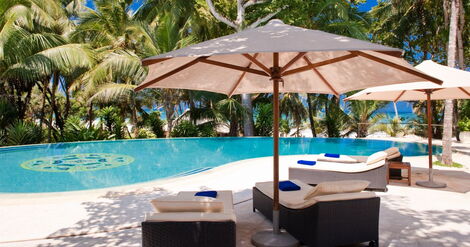 File image of a private infinity pool at Almanara Resort in Diani.