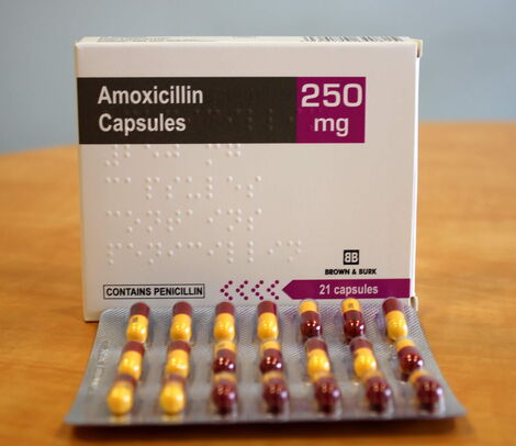 A sample of Amoxicillin tablets