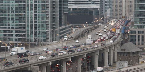 An File Image off Gardiner Expressway, Toronto, Canada.
