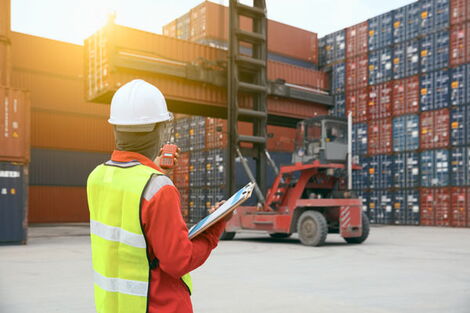 An Image of a cargo clearance officer supervising clearance at Mombasa port