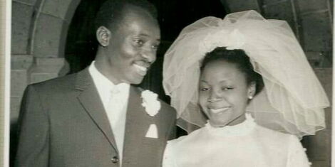 An Undated Image of Dr. Joseph Aluoh and His Wife Joyce Aluoch During their Wedding in 1972
