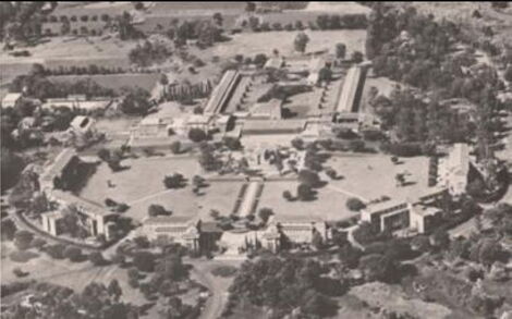 An aerial view of European Girls' School, now Kenya High School established 1908.