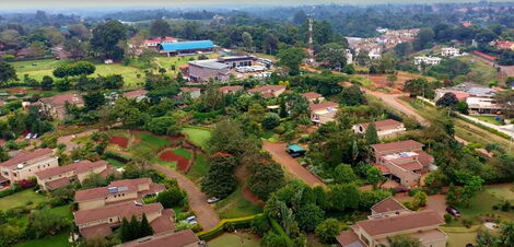 An aerial view of mansions in Lower Kabete and Kitisuru