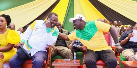 An image of Deputy President William Ruto at the Thika Stadium on Sunday, March 13.