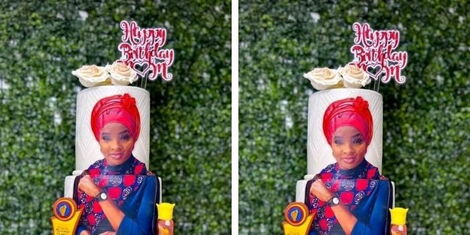 An image of Lulu Hassan's birthday cake.