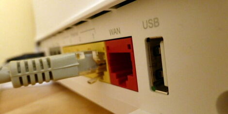 An image of an internet connection cable