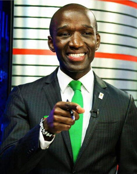 An undated photo of KTN Chief of Staff Laban Cliff Onserio at NTV studios.