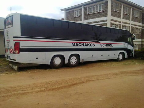 An undated photo of Machakos Boys High School bus 