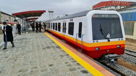 An undated photo of a commuter train in Nairobi