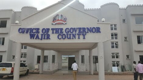 An undated photo of the entrance into the Office of the Governor in Wajir