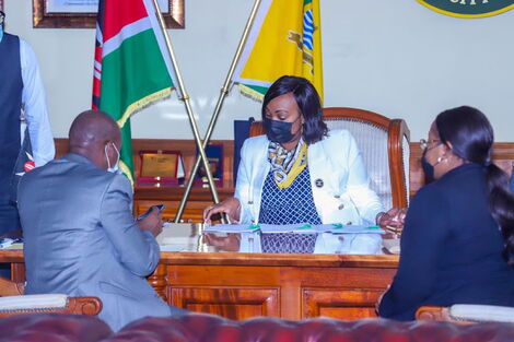 Nairobi County Governor Anne Kananu in her office (Undated)