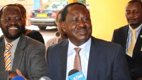 ODM leader Raila Odinga and Kisumu Governor Anyang' Nyong'o during a past political event